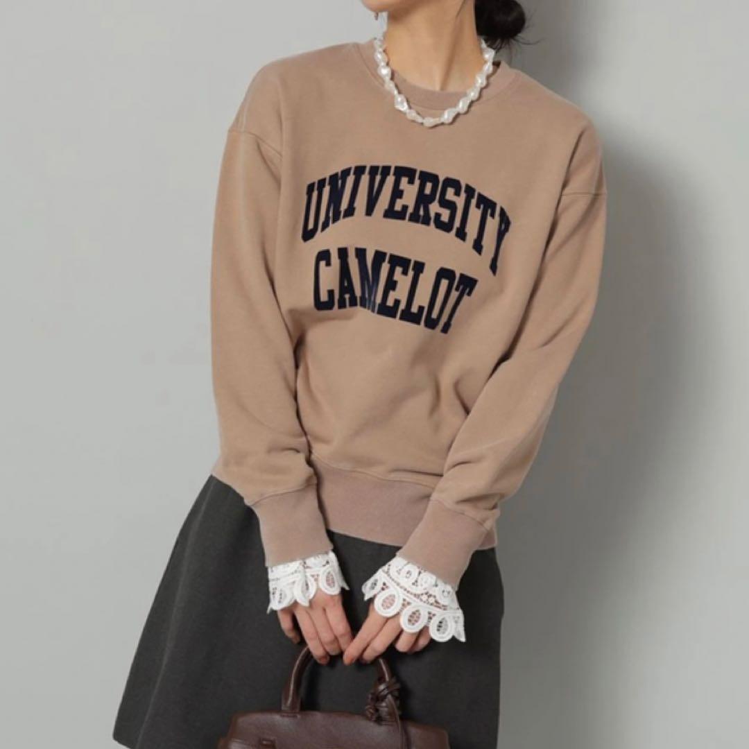 ＊今季＊袖レースフロッキーロゴスウェット Arpege Story