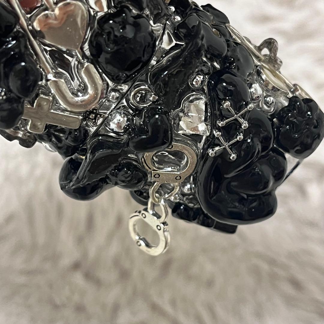 IQOSケースデコ　イルマワンケースデコ　ブラック　シルバー　全面デコ