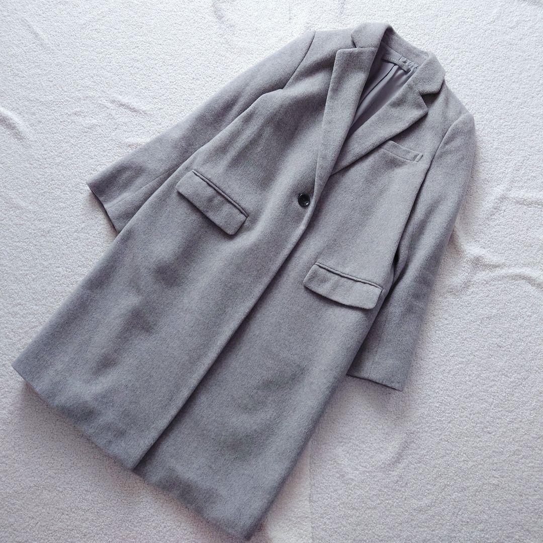 theory luxe ウールチェスターコート　Lサイズ グレー