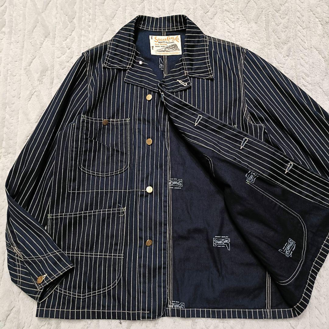 SUGAR CANE シュガーケーン カバーオールジャケット ストライプ