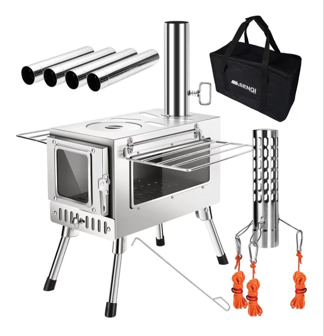 ステンレス薪ストーブ 煙突ガード 延長煙突