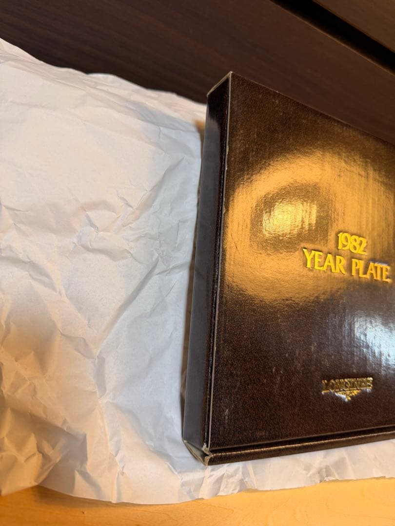 【希少・箱付き】LONGINESロンジン1982YEARPLATE 記念プレート