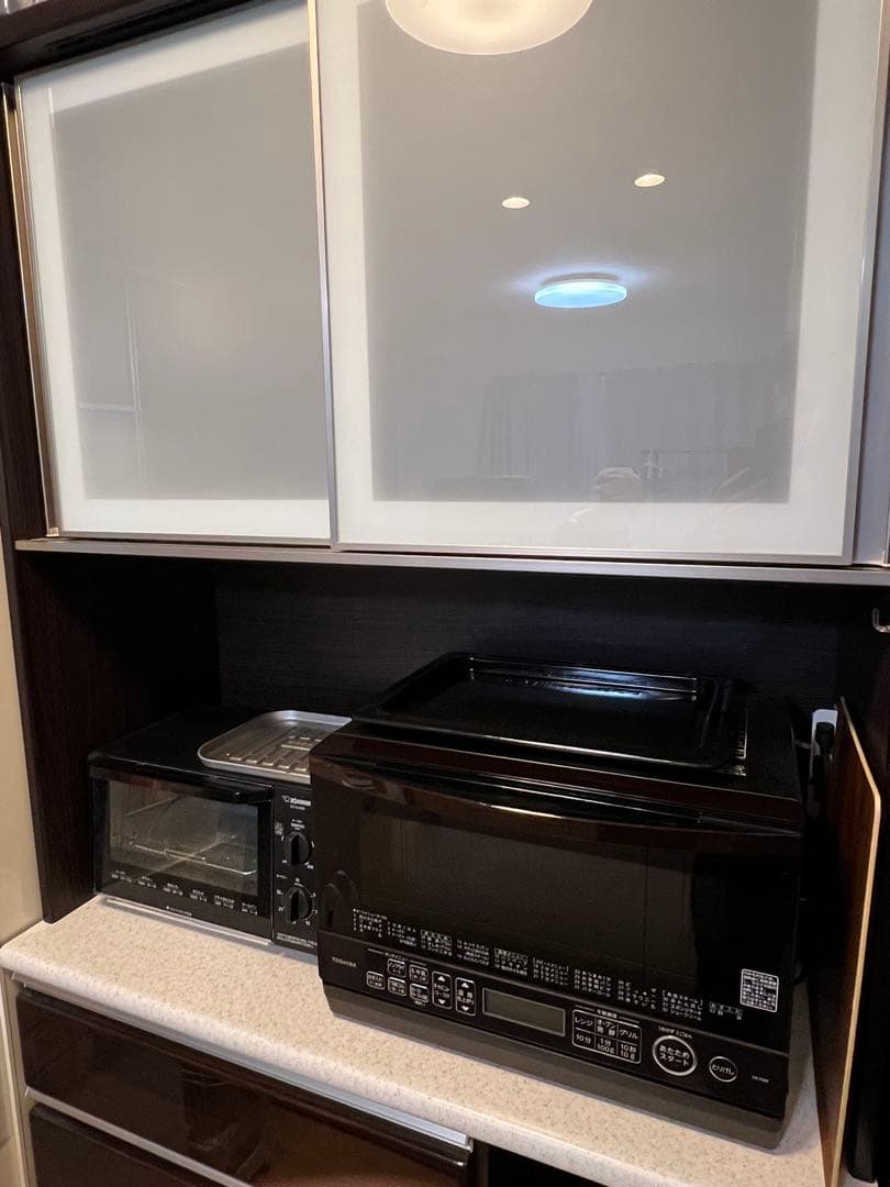 送料込】キッチンボード 食器棚　ニトリ アルミナ