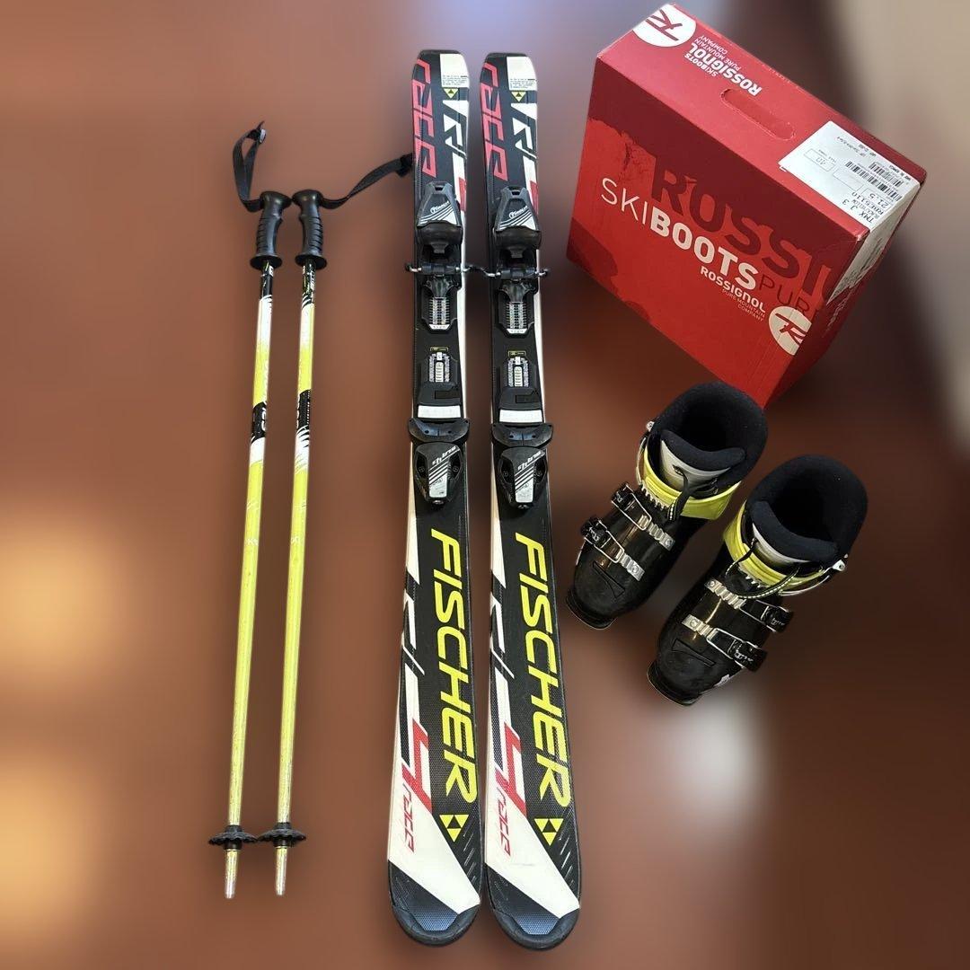 フィッシャー RC4 スキー　ロシニョール　ブーツ　サロモン ストック　3セット