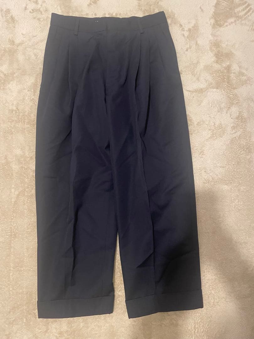 DRIES VAN NOTEN ネイビー スラックス サイズ44