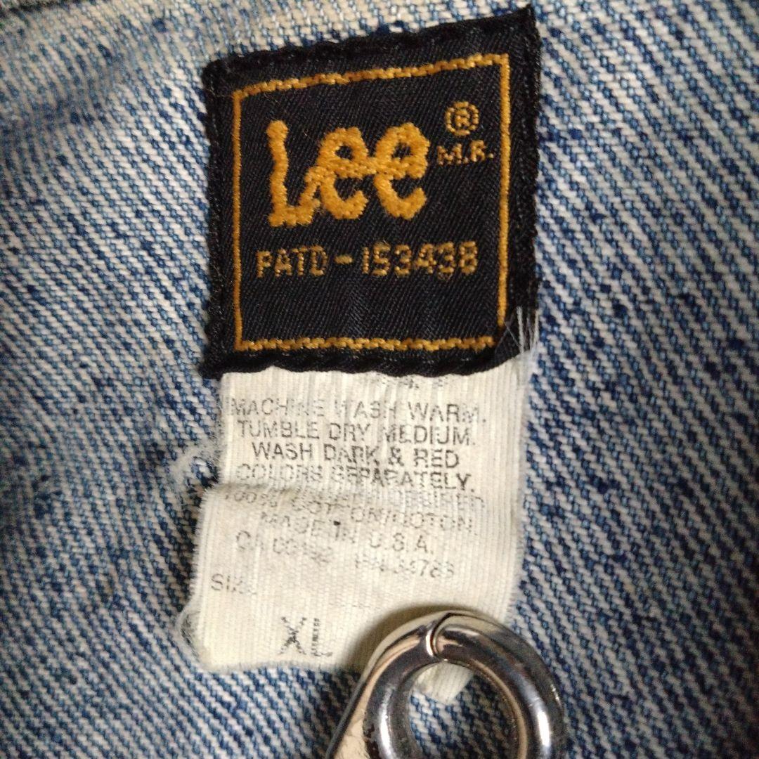 90s 【Lee】 220 デニムジャケット USA製 XL　黒タグ