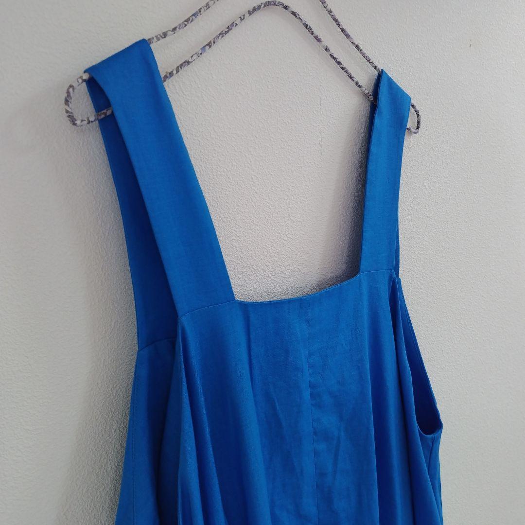 ヘリンドットサイ バックオープンドレス サロペットロングスカート