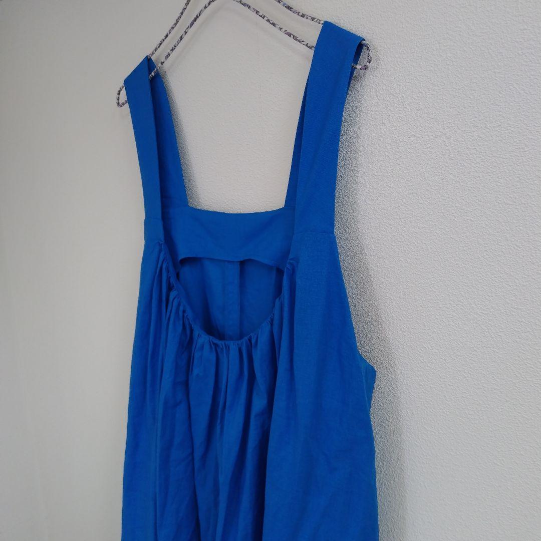 ヘリンドットサイ バックオープンドレス サロペットロングスカート