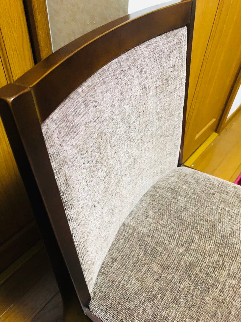 SOGO／相合家具　ブラウンファブリック　ダイニングチェア　2脚セット　②