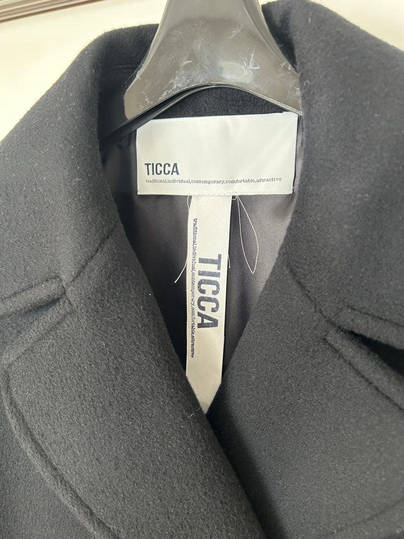 未使用　今季TICCAティッカ　ピーコート　ベイクルーズ　ブラック2025製