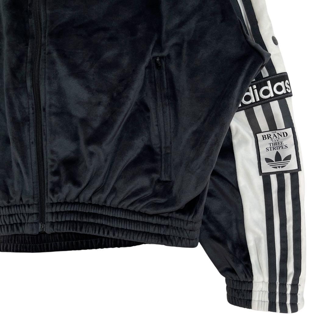 M*i様 @0185 adidas ADIBREAK ベロアトラックトップ ブラ
