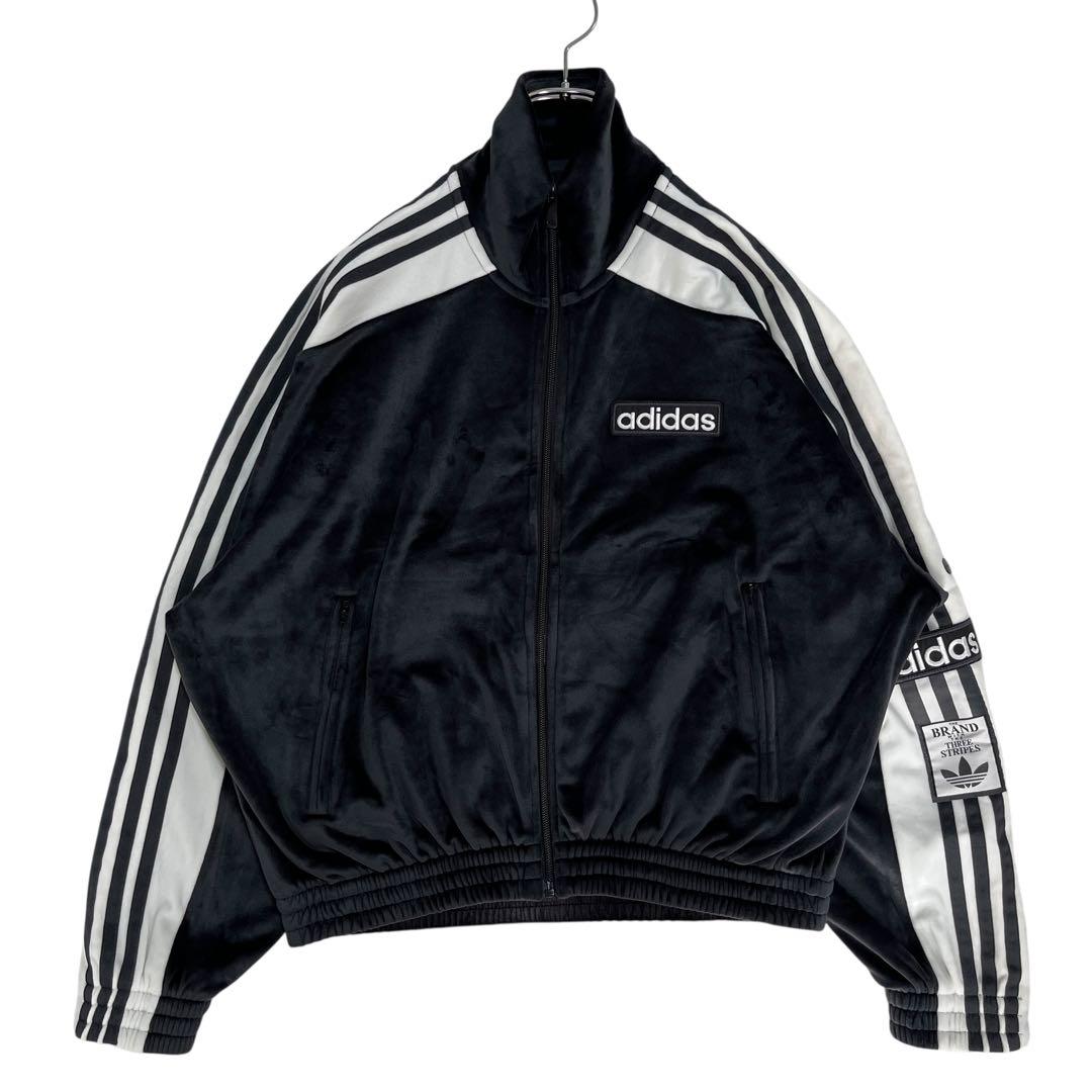 M*i様 @0185 adidas ADIBREAK ベロアトラックトップ ブラ