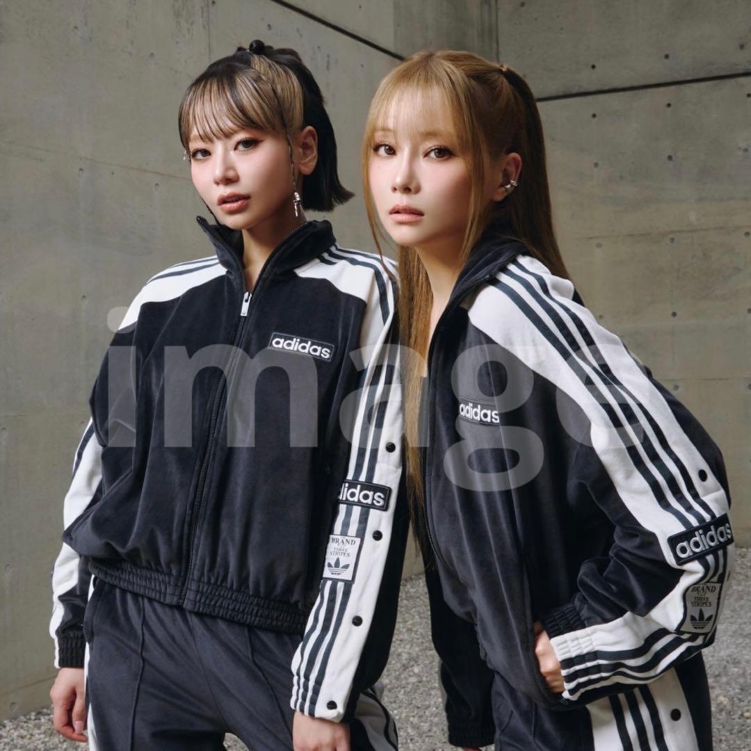 M*i様 @0185 adidas ADIBREAK ベロアトラックトップ ブラ