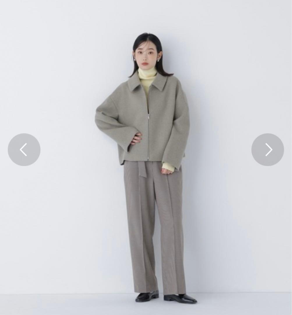 【Oggi掲載】＜朝比奈彩さんコラボ＞ステンカラージップブルゾン