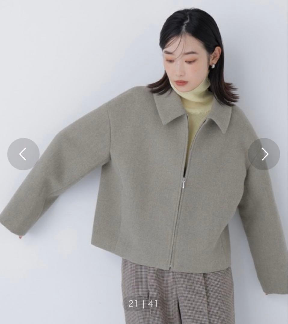 【Oggi掲載】＜朝比奈彩さんコラボ＞ステンカラージップブルゾン