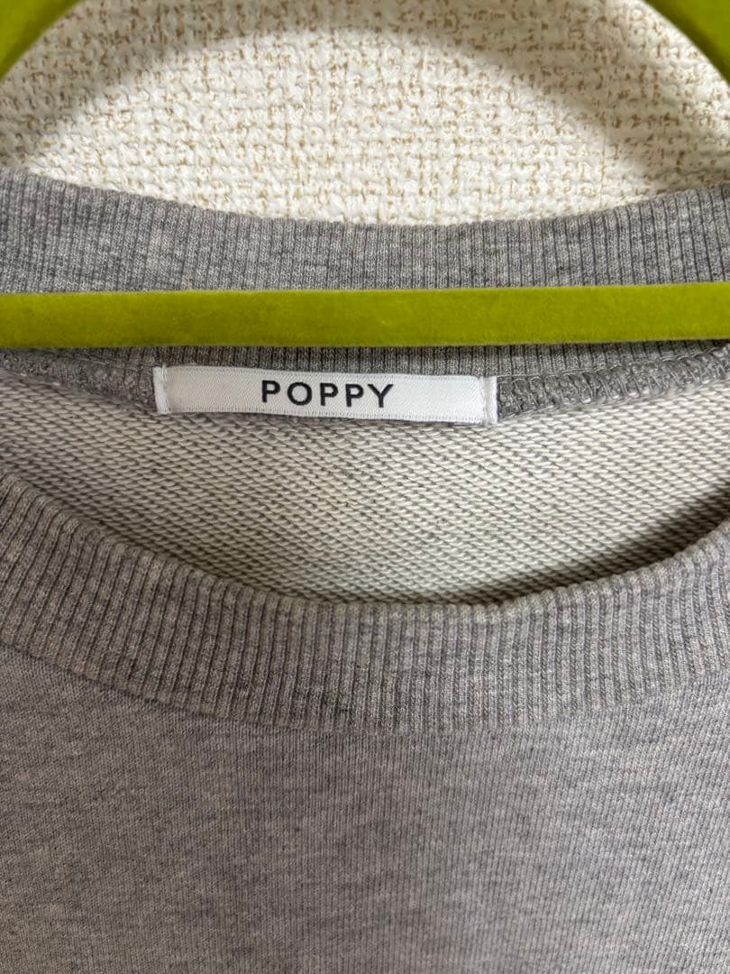 Poppy トレーナー　スウェット　グレー フリーサイズ