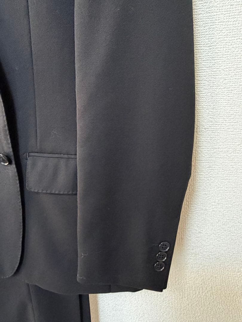 【美品】AOYAMA パーソンズ　黒無地　2パンツ　AB ストレッチ　ブラック