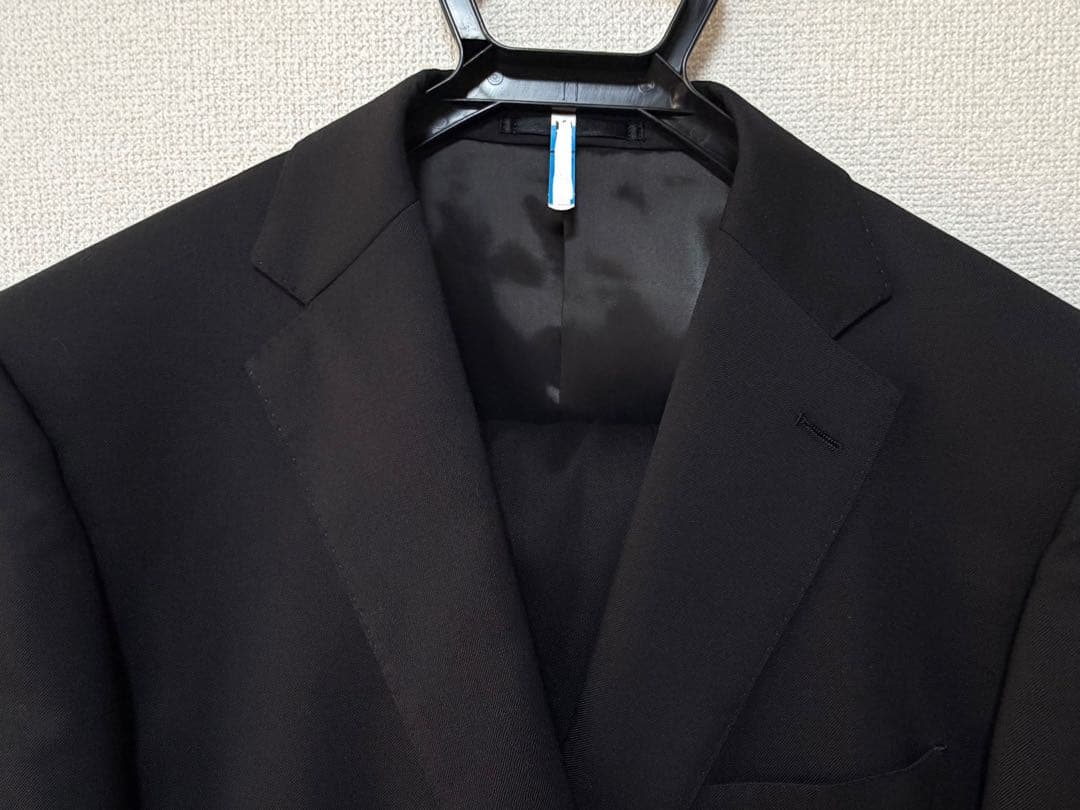 【美品】AOYAMA パーソンズ　黒無地　2パンツ　AB ストレッチ　ブラック