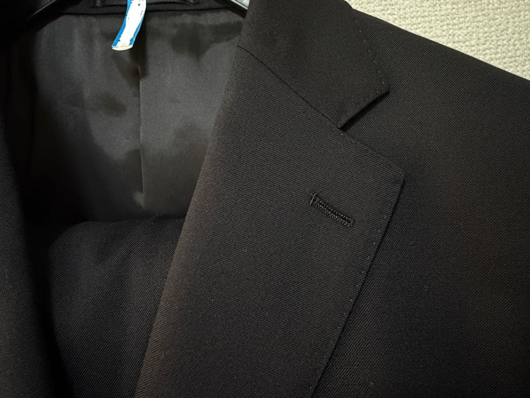 【美品】AOYAMA パーソンズ　黒無地　2パンツ　AB ストレッチ　ブラック