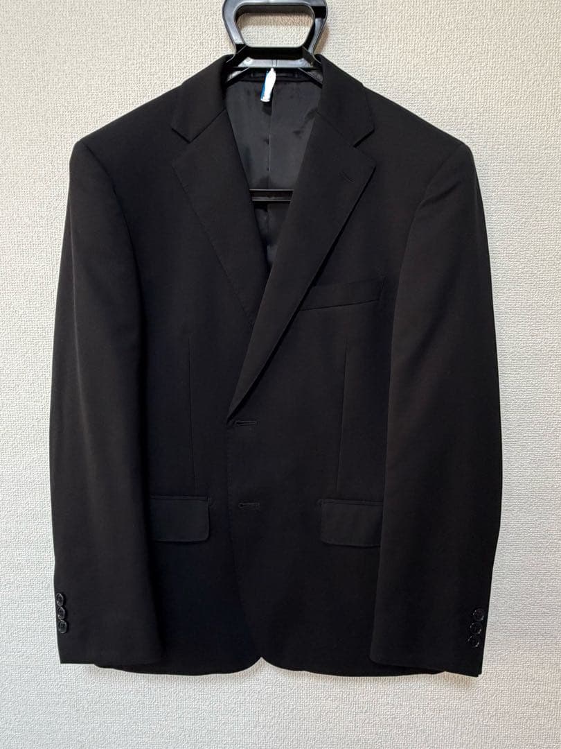 【美品】AOYAMA パーソンズ　黒無地　2パンツ　AB ストレッチ　ブラック