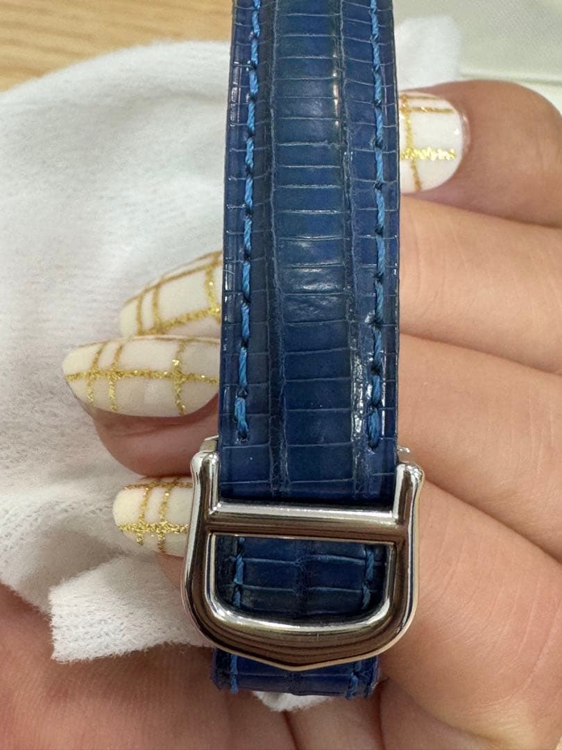 must de Cartier 腕時計 アナログ シルバー/ネイビー