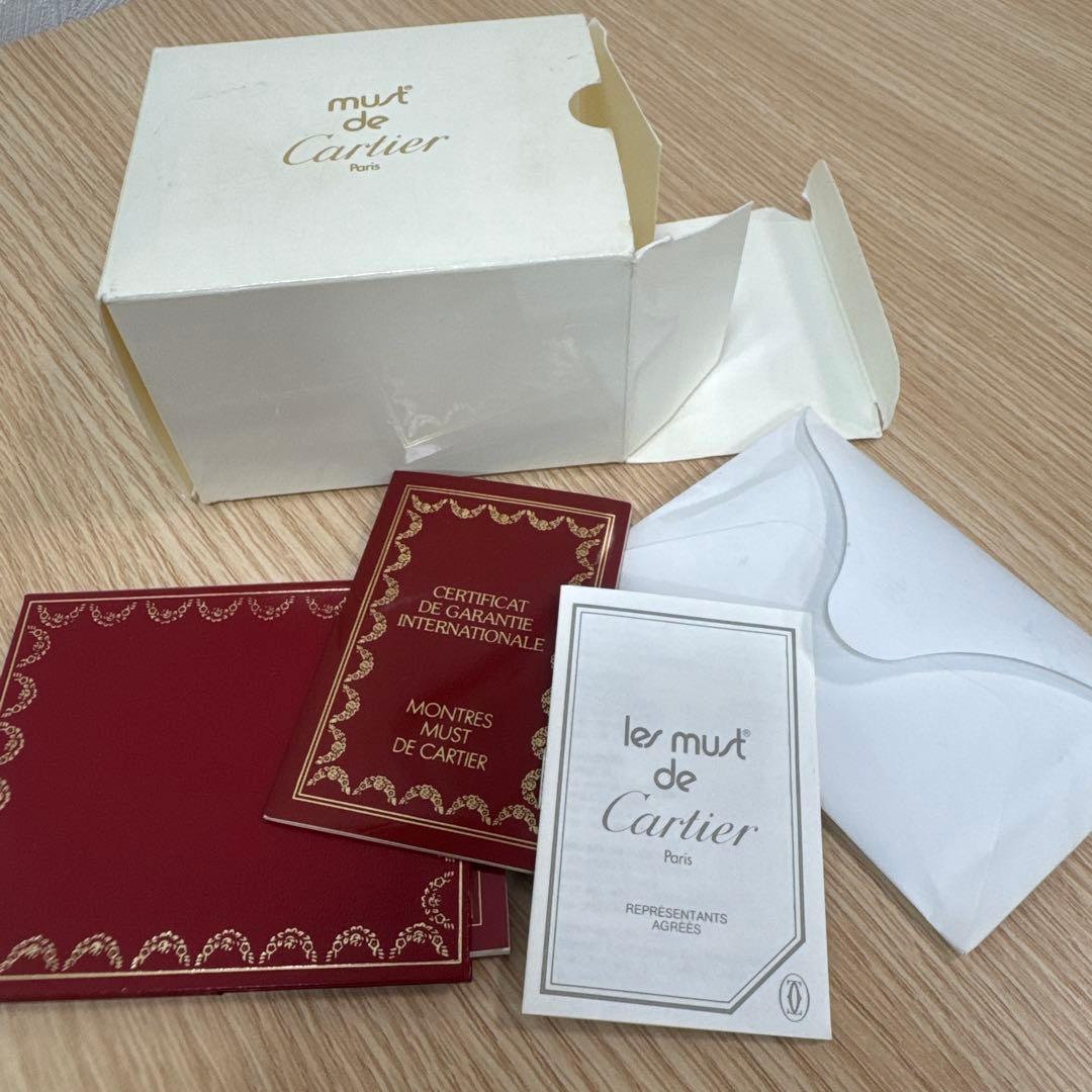 must de Cartier 腕時計 アナログ シルバー/ネイビー