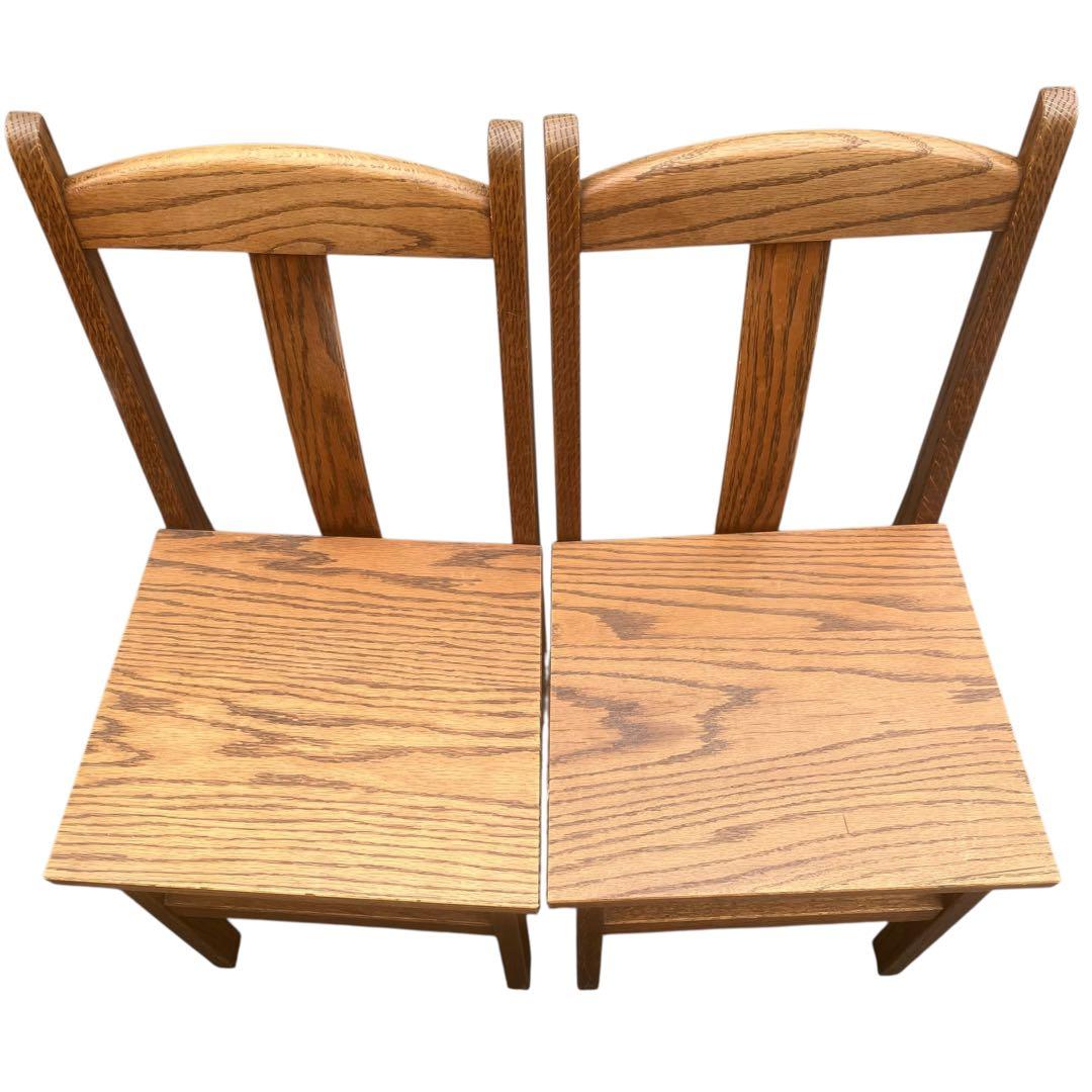 ナチュラルウッド　ダイニングチェア　木製椅子　天然　2脚セット