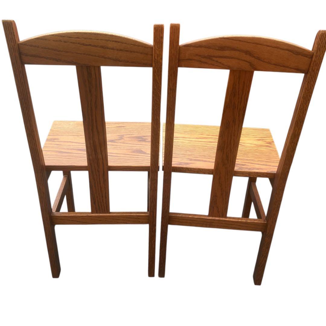 ナチュラルウッド　ダイニングチェア　木製椅子　天然　2脚セット