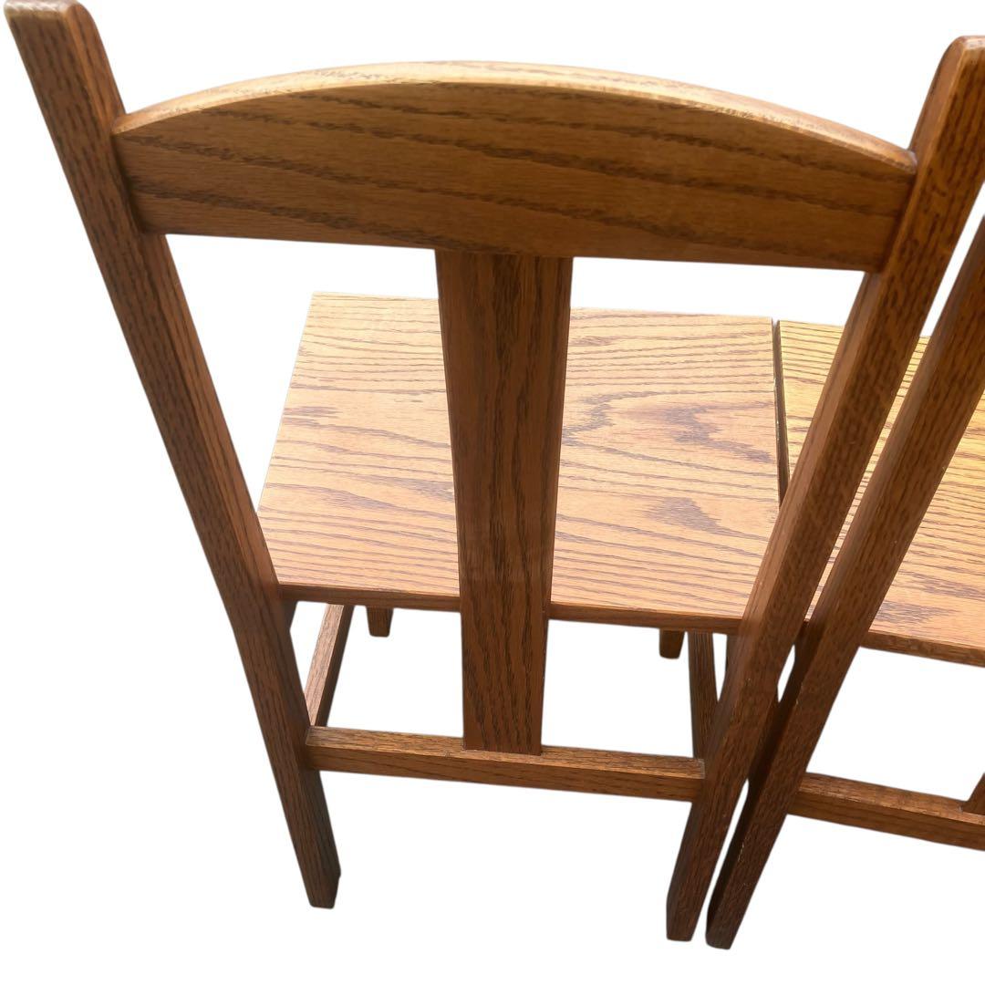 ナチュラルウッド　ダイニングチェア　木製椅子　天然　2脚セット