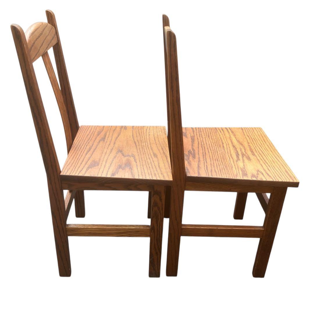 ナチュラルウッド　ダイニングチェア　木製椅子　天然　2脚セット