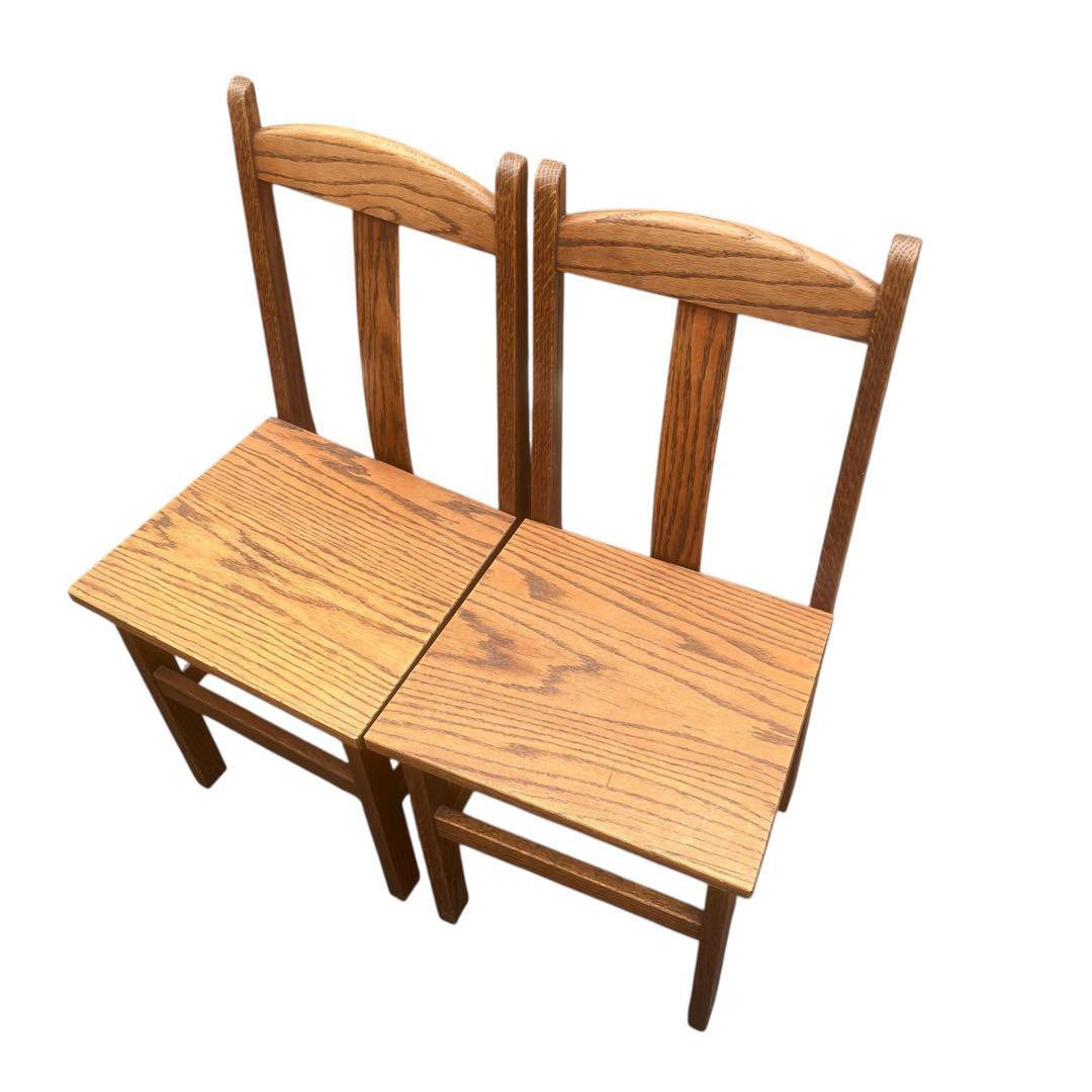 ナチュラルウッド　ダイニングチェア　木製椅子　天然　2脚セット