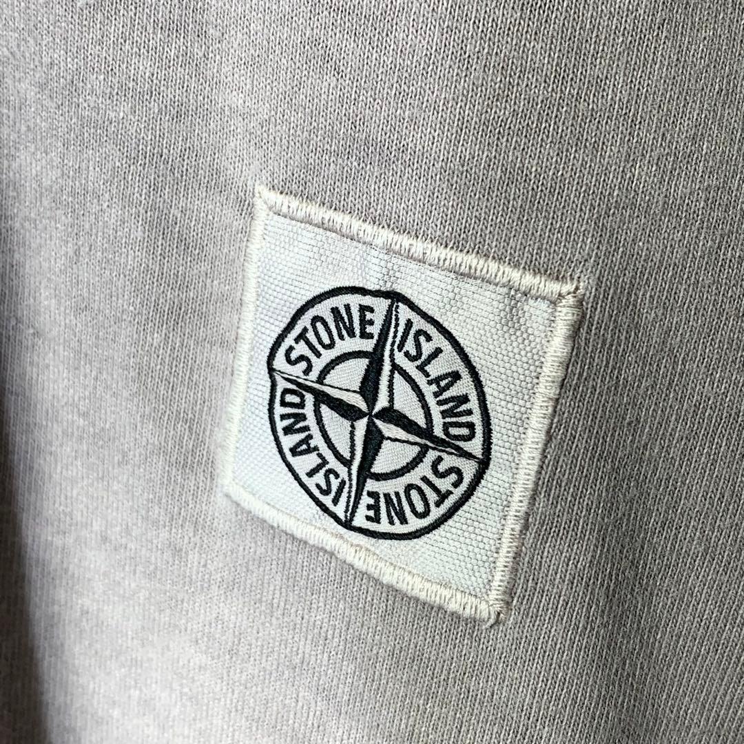 STONE  ポロシャツ M オーバーダイ コンパス刺繍ロゴ