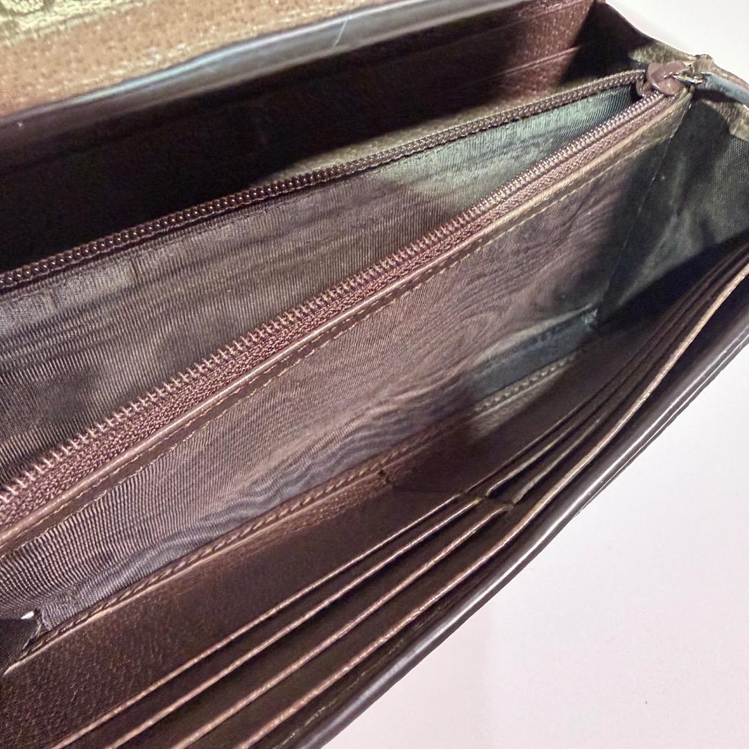 美品 GUCCI グッチ 長財布 オフィディア シェリーライン GGスプリーム