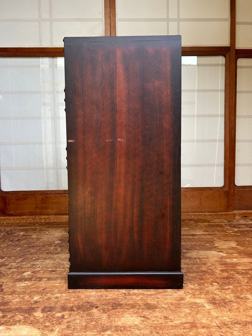 レトロ調 階段タンス 和風 民芸家具 小物収納　左下り