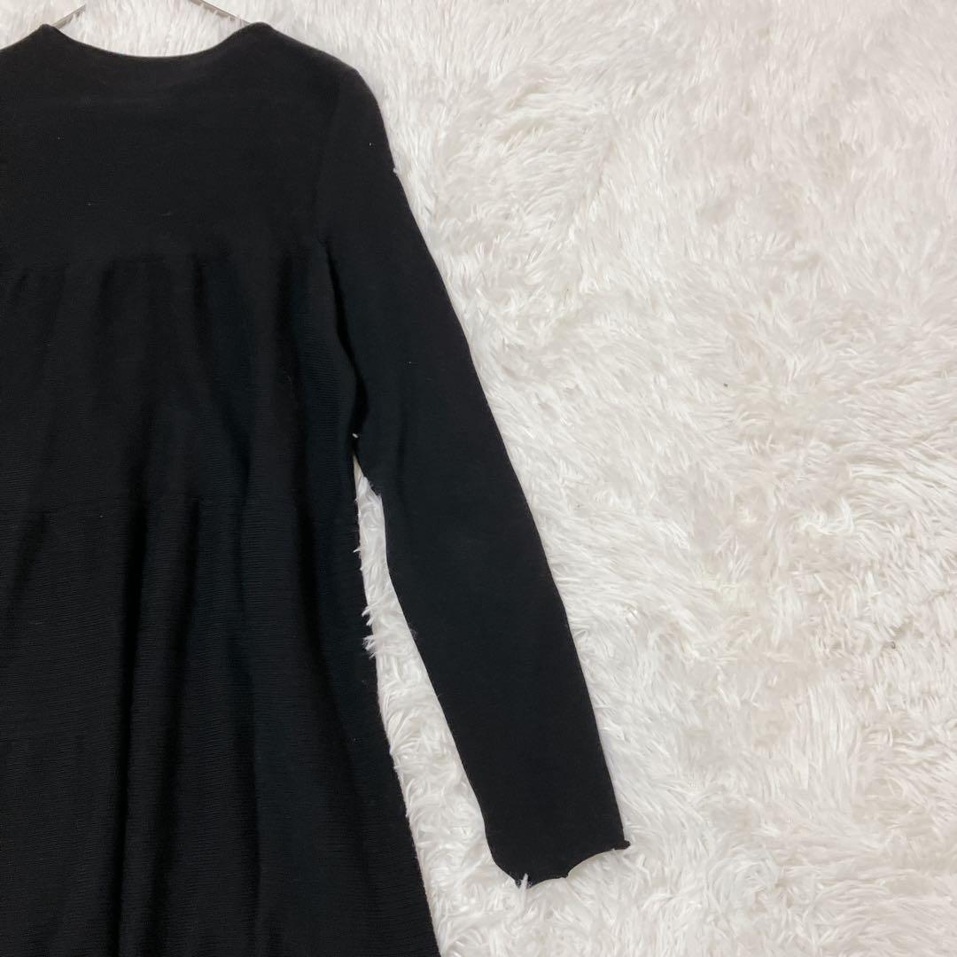 美品 マーレット ADDISON ニットワンピース 根岸由香里さん着 ティアード