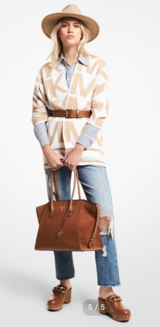 MICHAEL KORS　ウールロゴポンチョ