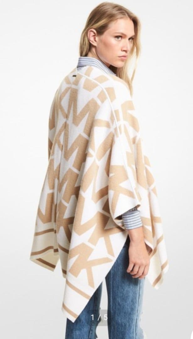 MICHAEL KORS　ウールロゴポンチョ