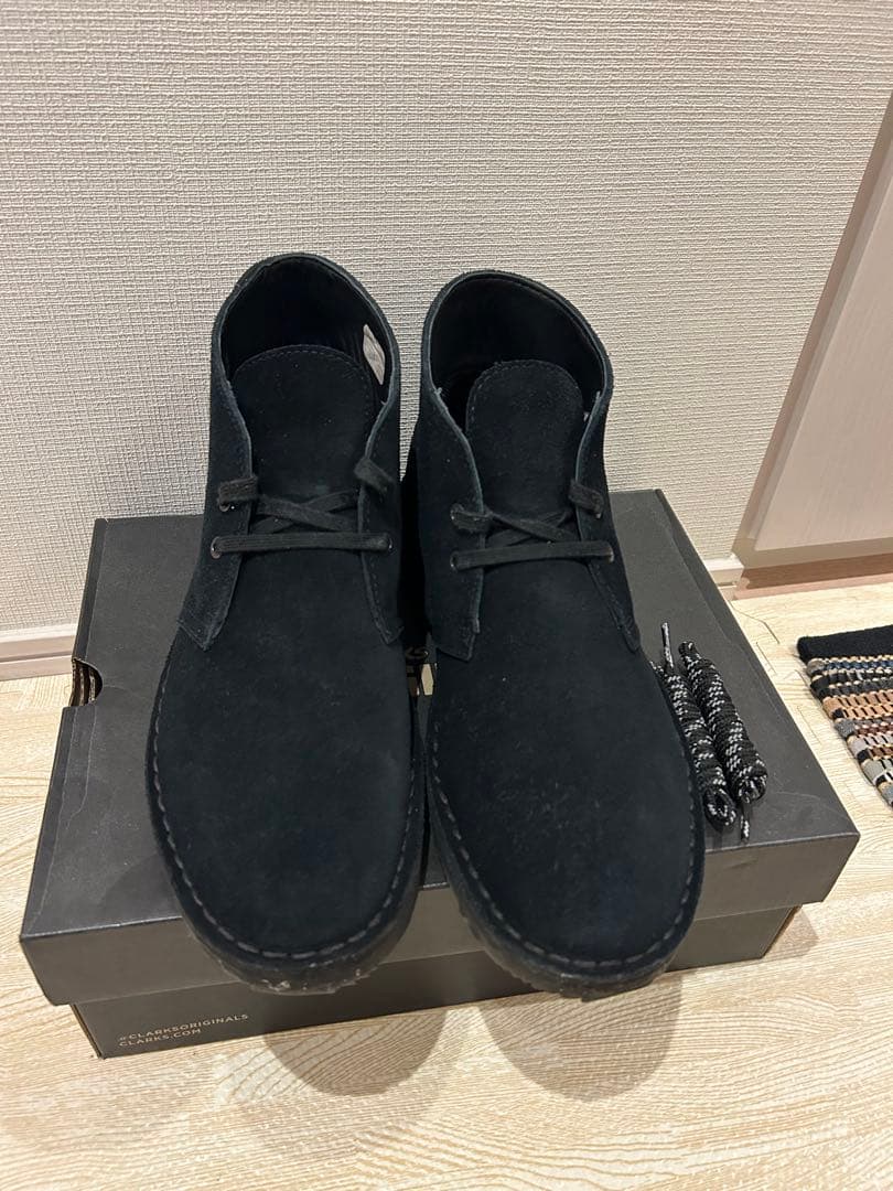 クラークス　デザートブーツ　ゴアテックス　comoli gore clarks