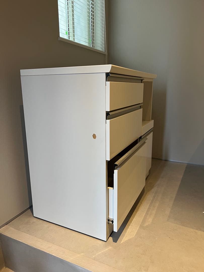 キッチンカウンター レジューム 90SL-R WH