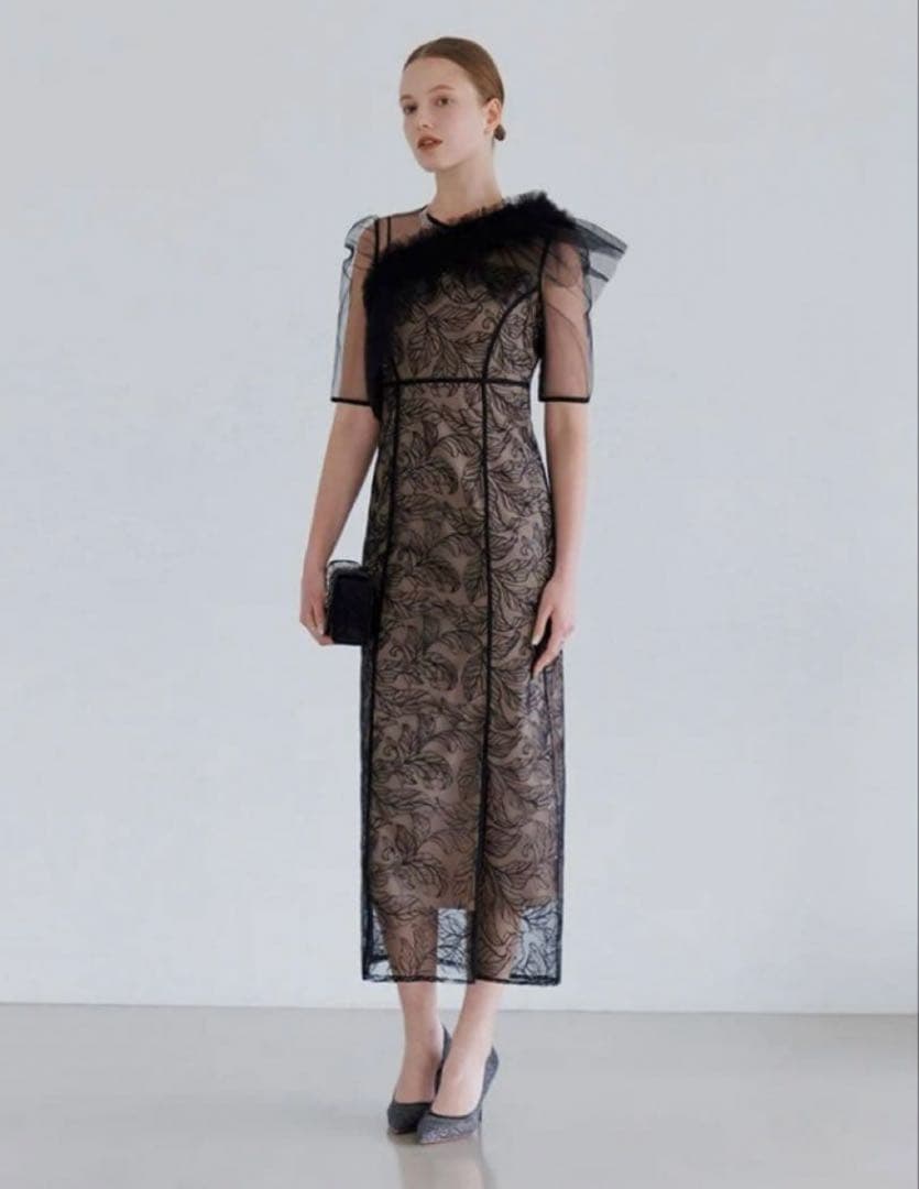 お値下げ中【Leja】3WAYフラワーチュールアシンメトリー オケージョンドレス