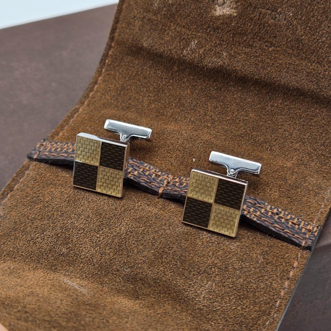 Louis Vuitton ダミエチェック柄カフリンクス