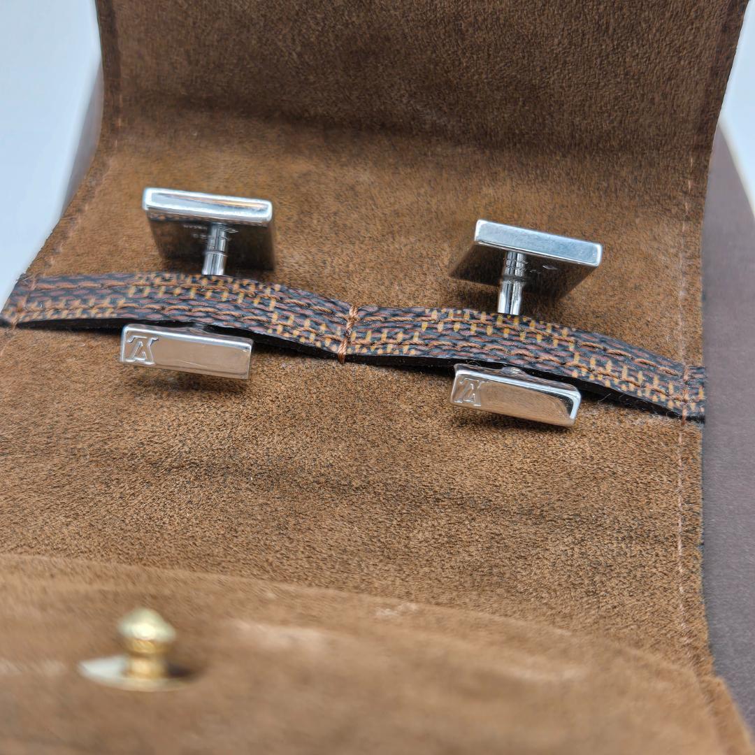 Louis Vuitton ダミエチェック柄カフリンクス