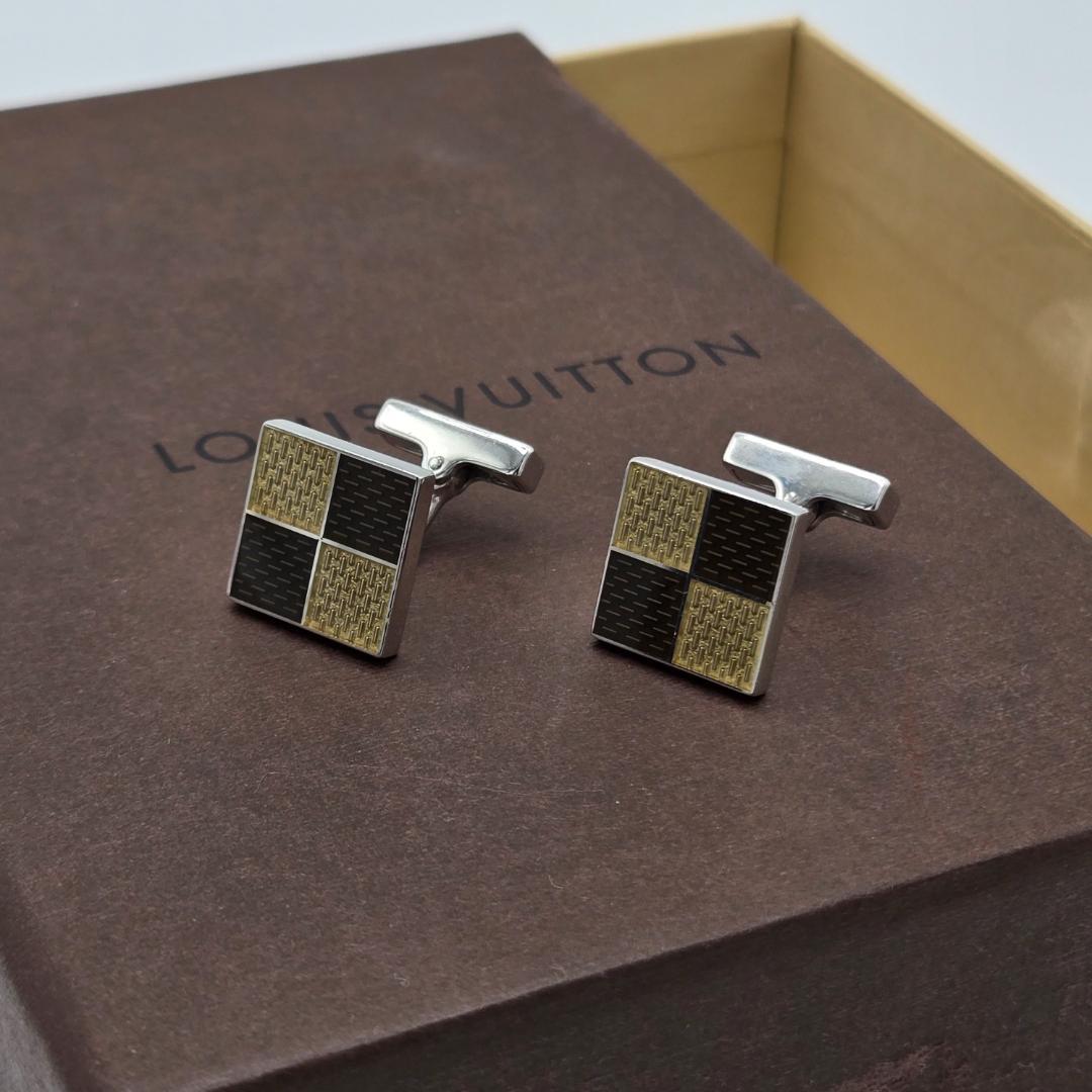 Louis Vuitton ダミエチェック柄カフリンクス