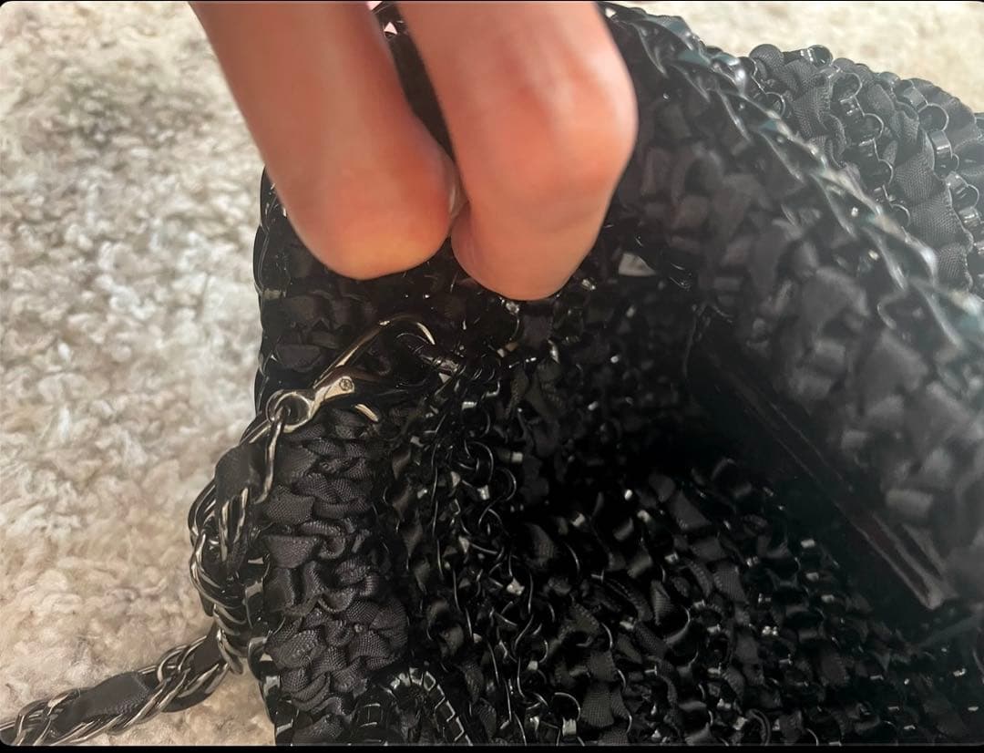 【美品】アンテプリマ ワイヤーリボンバッグブラック