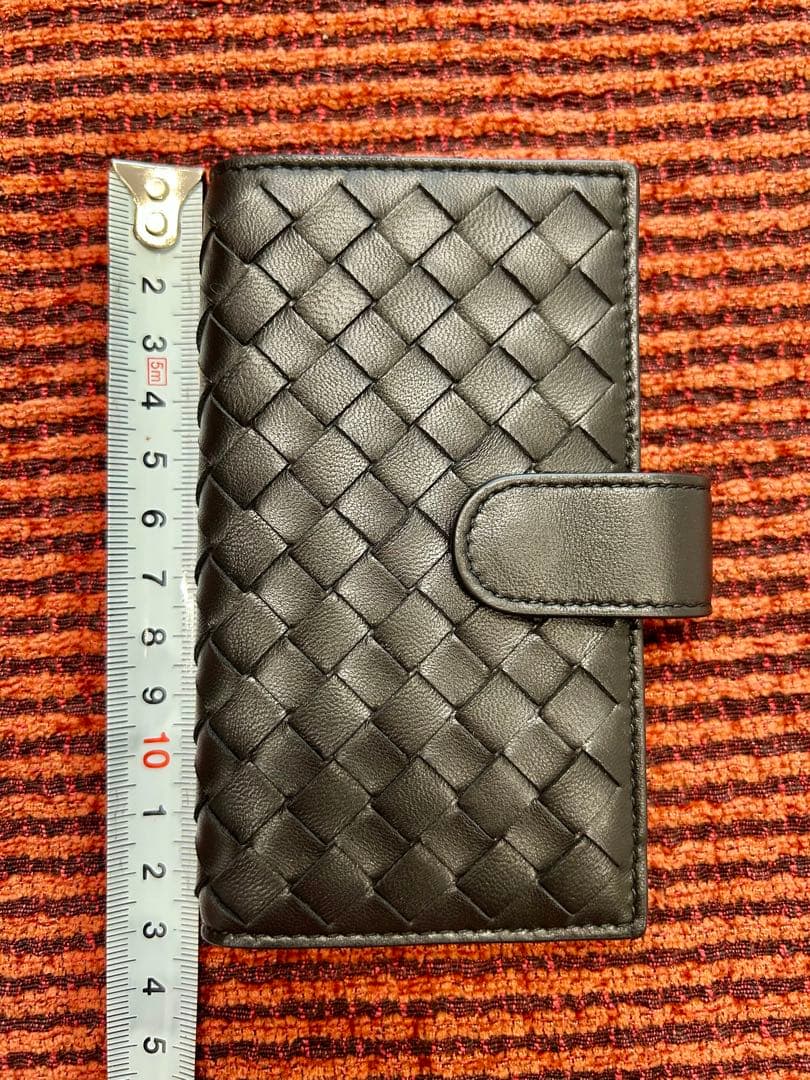 ブラックレザー編み込みキーケース