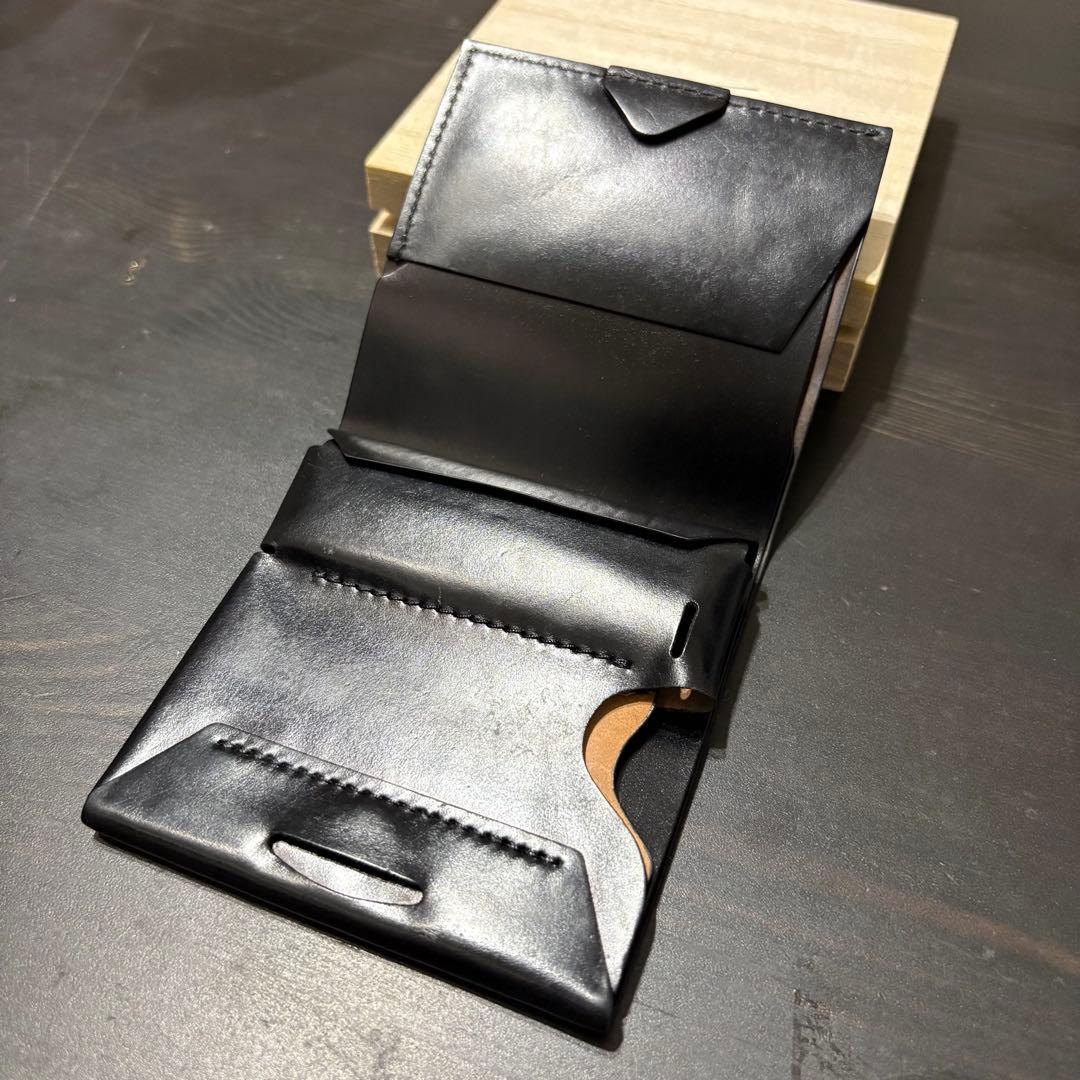 中古✨点と線 usuha3 ブラック 革ホック レーデルオガワ社