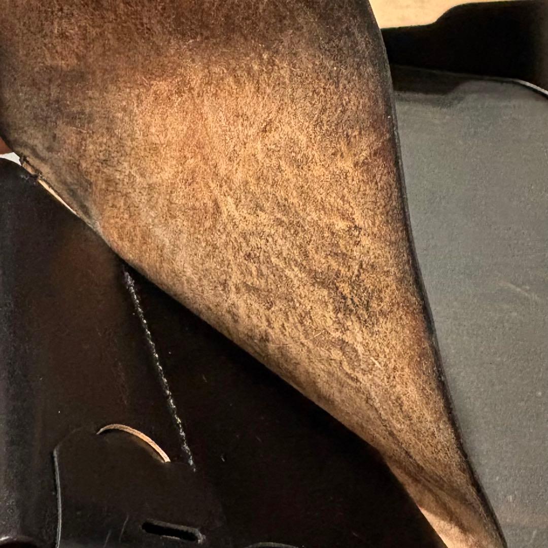 中古✨点と線 usuha3 ブラック 革ホック レーデルオガワ社