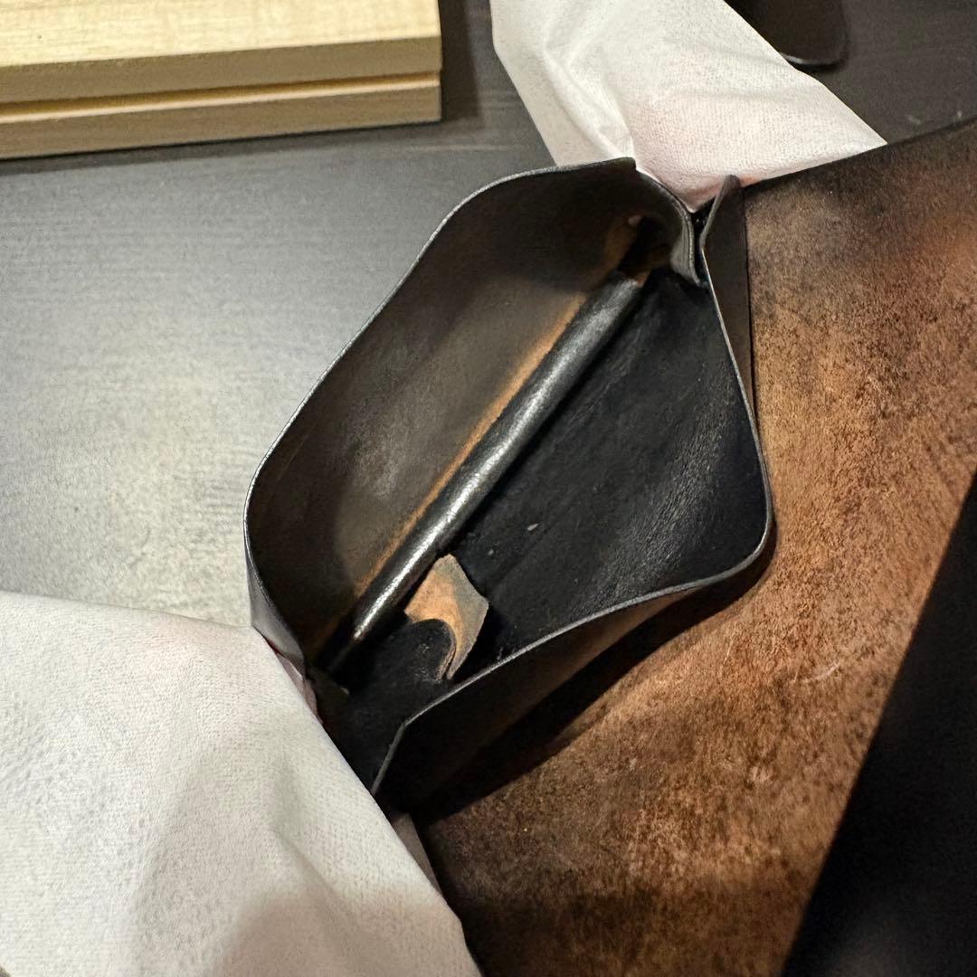 中古✨点と線 usuha3 ブラック 革ホック レーデルオガワ社