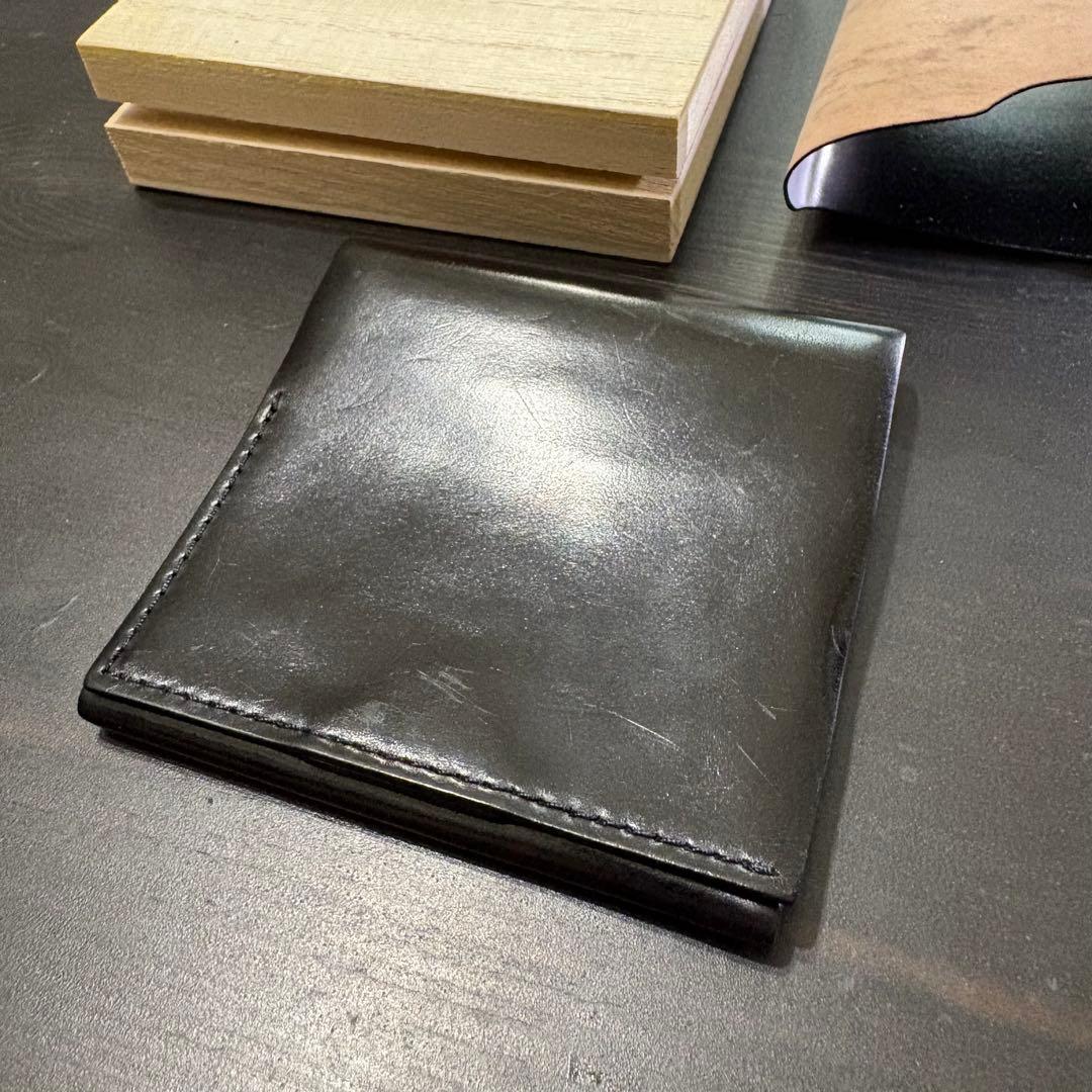 中古✨点と線 usuha3 ブラック 革ホック レーデルオガワ社