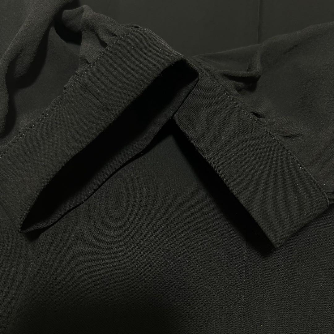 ボーダーズアットバルコニー BLOUSE NOIR ブラウス ハイネック シアー